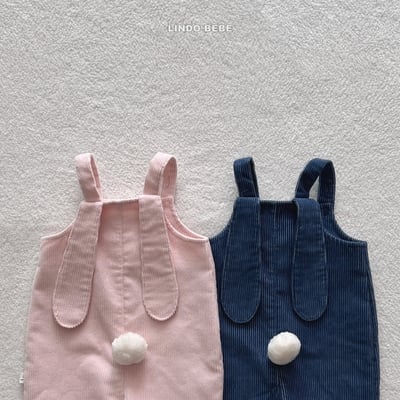 Lindo18｜(3m-18m) 小兔子燈芯絨吊帶連身扣2