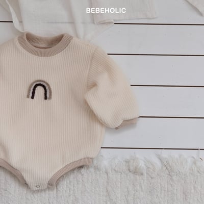 Bebe holic45｜(3m-18m) 彩虹微起毛包屁衣16