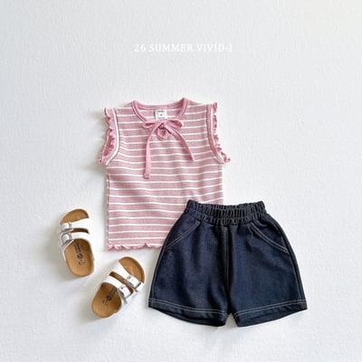 vivid45｜(78cm-125cm) 3款蝴蝶結木耳邊無袖上衣21