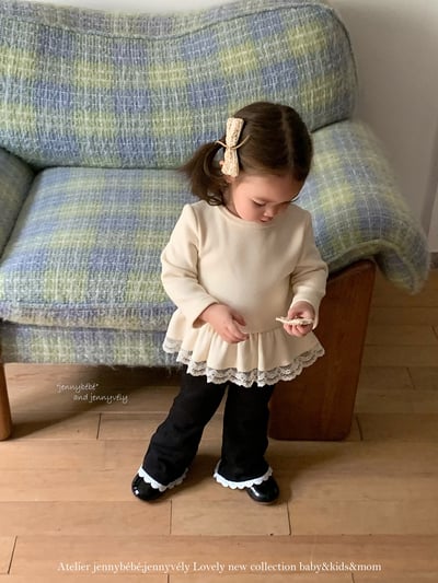 JE 660｜(80-110cm)  蕾絲荷葉邊上衣2