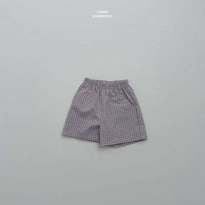 Lindo61｜(80-125) 格紋短褲7