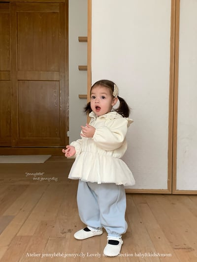 JE 661｜(80-110cm)  絨毛蕾絲束腳褲15