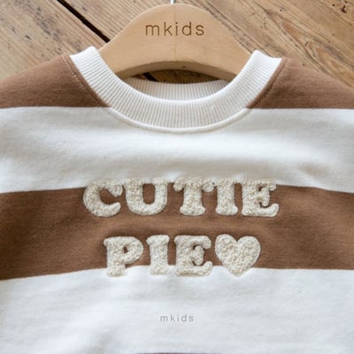 M-KIDS43｜(65-115cm) 2色條紋印花休閒上衣7