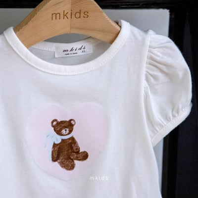 M-KIDS15｜(65-115cm) 愛心熊印花上衣12