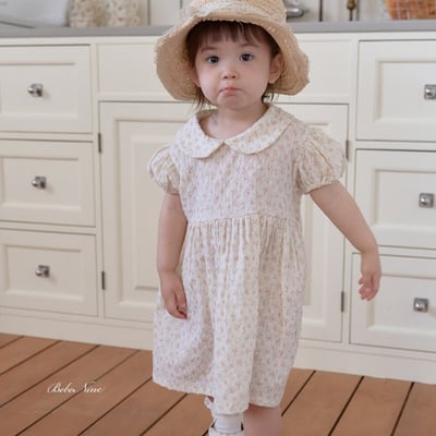 bebe nine46  (65cm-115cm) 2色圓翻領點點洋裝14