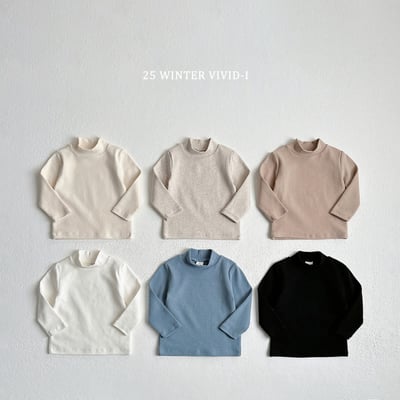 vivid78｜(78cm-125cm) 素面中領上衣1