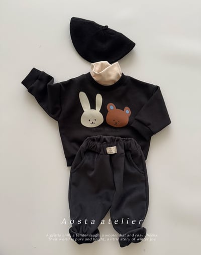 AOSTA46｜(6m-5y) 絲絨休閒縮口褲22