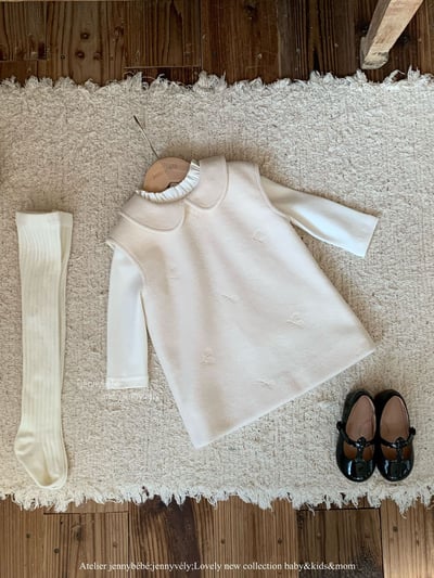 JE625｜(80cm-110cm) 玫瑰刺绣背心連身裙6