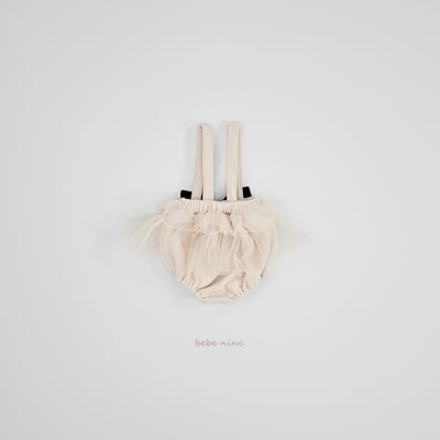 bebe nine53 (65cm-85cm) 3色蝴蝶結薄紗吊帶包屁裙9