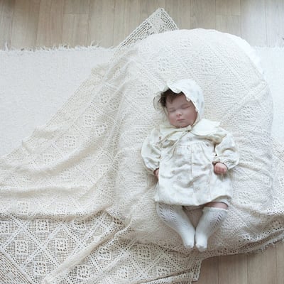 LEMONADE25｜(55cm-85cm) 2色玫瑰碎花包屁衣含帽子13