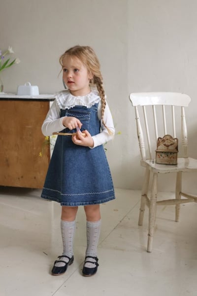 FLO42｜(75-140) 3色蕾絲翻領上衣7