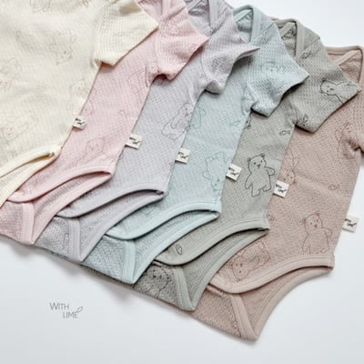 LIME&BLUE06｜(55-80cm)  熊熊室內包屁衣4