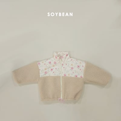 Soybean38｜(75cm-118cm) 碎花刷毛拉鍊外套10