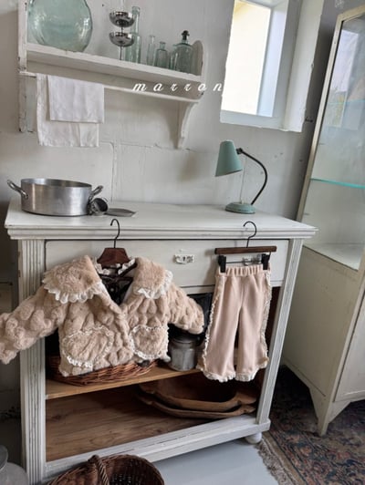 Marron 22｜(1y-6y) 刷毛蕾絲花邊長褲13