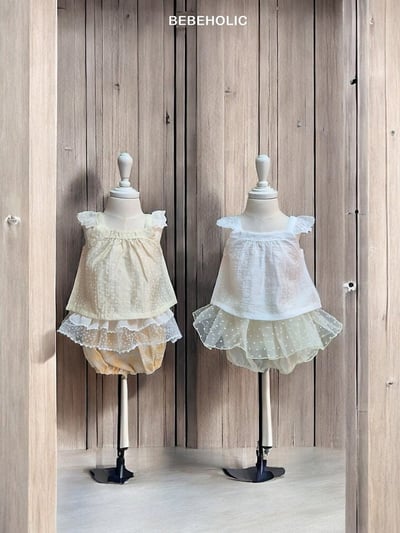 Bebe holic10｜(3m-18m) 碎花蕾絲褲7