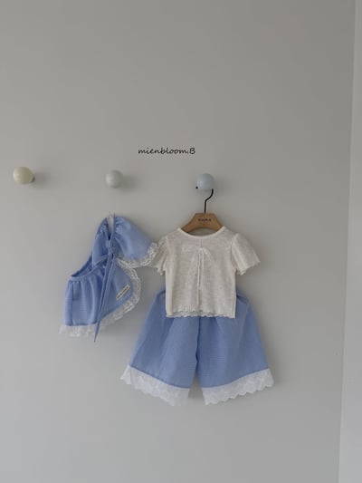 Bloom.b18｜(55cm-118cm) 羅紋蕾絲緞帶上衣5