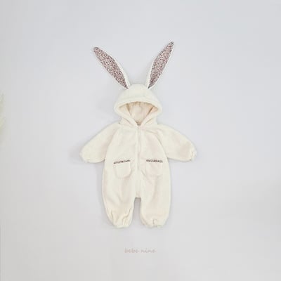 bebe nine07 (65cm-75cm) 2色碎花雪兔連身衣12