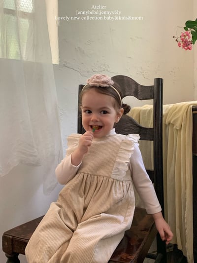 JE591｜(73-100cm) 蕾絲花邊連身褲/素面高領上衣13