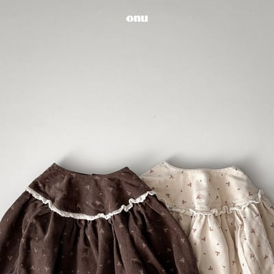 onu 19｜(70cm-115cm) 燈芯絨碎花蕾絲襯衫3