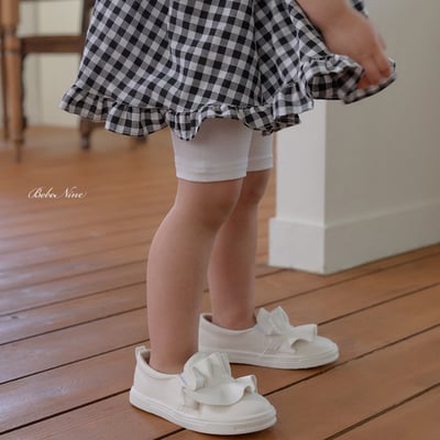 bebe nine14  (65cm-115cm) 3色格子摺邊雪紡衫10