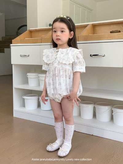 JE18｜(66-120cm) 碎花翻領包屁衣/洋裝15