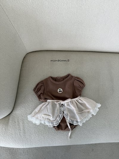 Bloom.b52｜(55cm-118cm) 格紋綁帶圍裙3