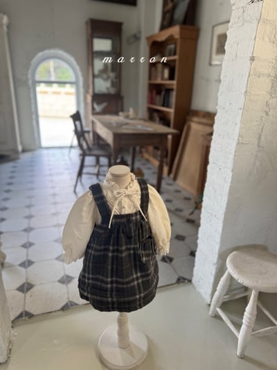 Marron 20｜(1y-6y) 學院格紋吊帶洋裝18