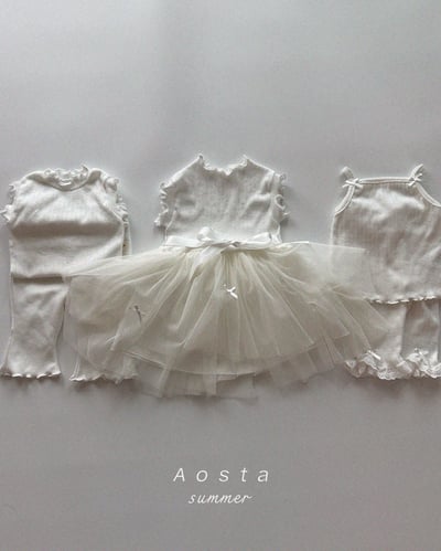 AOSTA38｜(6m-5y) 3款甜美木耳邊中領無袖19