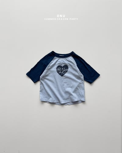 onu06｜(70cm-115cm) 愛心印花7分袖上衣12