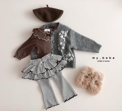 my_bebe11｜(-12m-7y) 荷葉領條紋上衣13