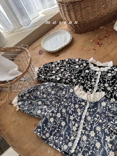 Marron02｜(1y-6y) 花卉蕾絲夾克外套8