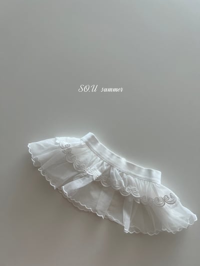 SO.U04｜(6m-4y)  蝴蝶結薄紗層次圍裙5