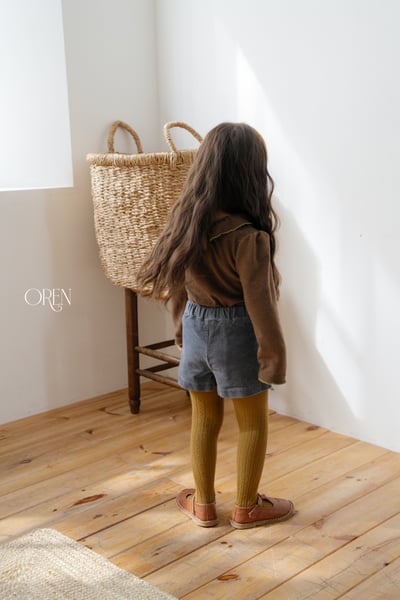 OREN24｜(85-120cm) 復古小雛菊刺繡褲裙16