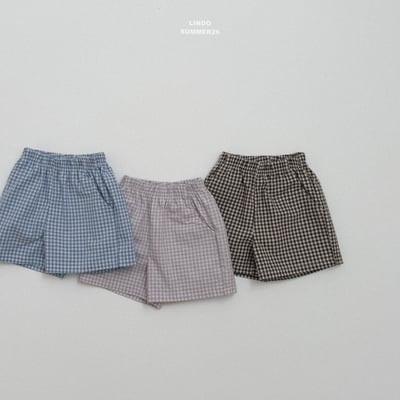 Lindo61｜(80-125) 格紋短褲4