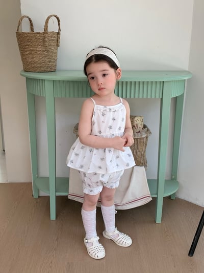 JE54｜(66-100cm) 清新碎花細肩包屁衣/套裝6