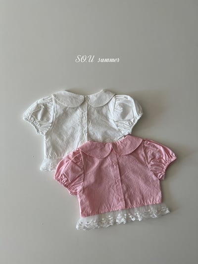 SO.U11｜(6m-4y) 蕾絲滾邊短版上衣15