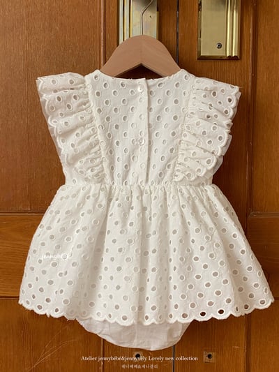 JE725｜(66-120cm) 波點刺繡洋裝包屁衣/洋裝17