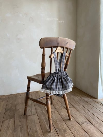 Anne Shirley17｜(3m-22m) 2色格紋/碎花蕾絲吊帶褲裙13