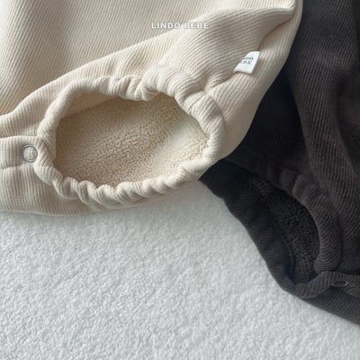 Lindo14｜(3m-18m) 壓紋刷毛背心包屁衣3