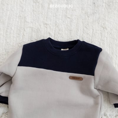 Bebe holic48｜(3m-18m) 拼接色內刷毛包屁衣16