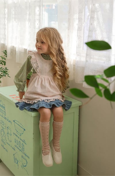 FLO33｜(75-140) 3色蕾絲無根長襪7