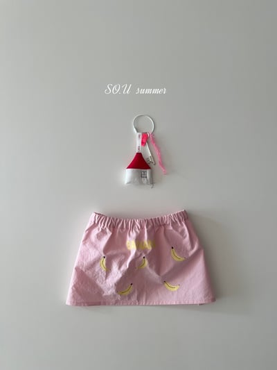 SO.U06｜(6m-4y) 印花粉紅圍裙1