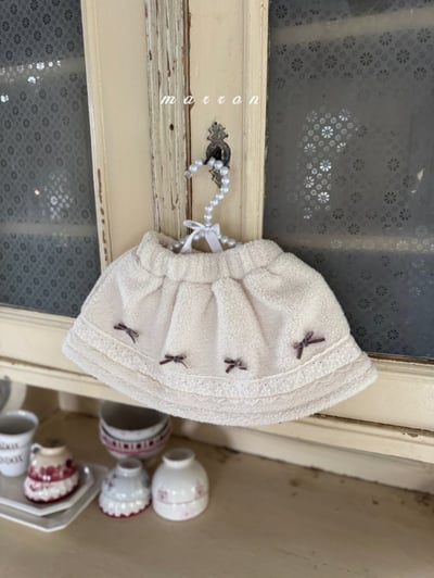 Marron 27｜(1y-6y) 蝴蝶結刷毛短裙15