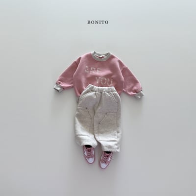 Bonito21｜(75cm-125cm) 撞色滾邊英字休閒上衣13