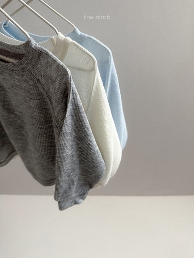 MiniRobe37｜(70-110) 華夫格寬鬆長袖上衣8