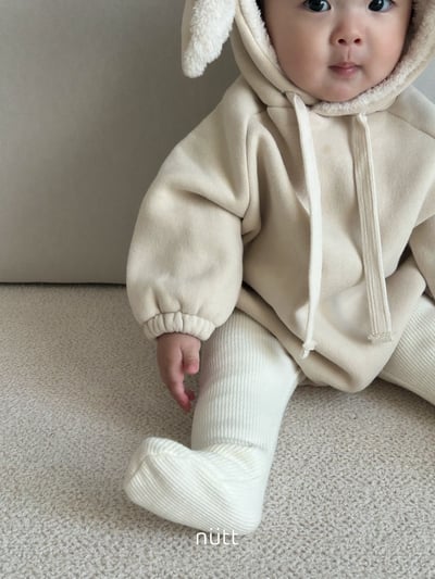 Nutt09｜(3m-16m) 小兔刷毛連身包屁衣24