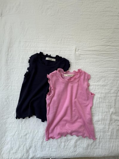 LePetitmot18｜(80-125cm) 木耳邊無袖上衣1