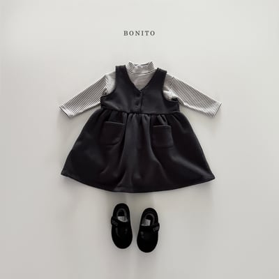 Bonito19｜(75cm-125cm) 簡約內刷毛背心洋裝15