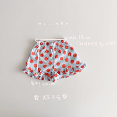 my_bebe28｜(80-120cm) 印花荷葉邊短褲8