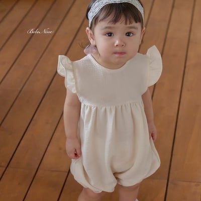 bebe nine29  (6m-24m) 2色小荷葉邊蝴蝶服9